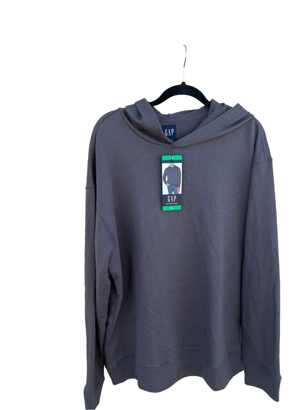 GAP Men's Hooded Long Sleeve Shirt - Dark Gray